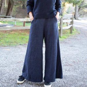 CP Shades Wendy Pants - Navy Shala (heavyweight brushed cotton) M - NWOT!